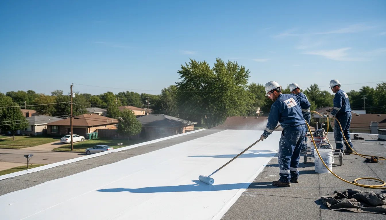 Commercial roof coating in Downs, KS near me